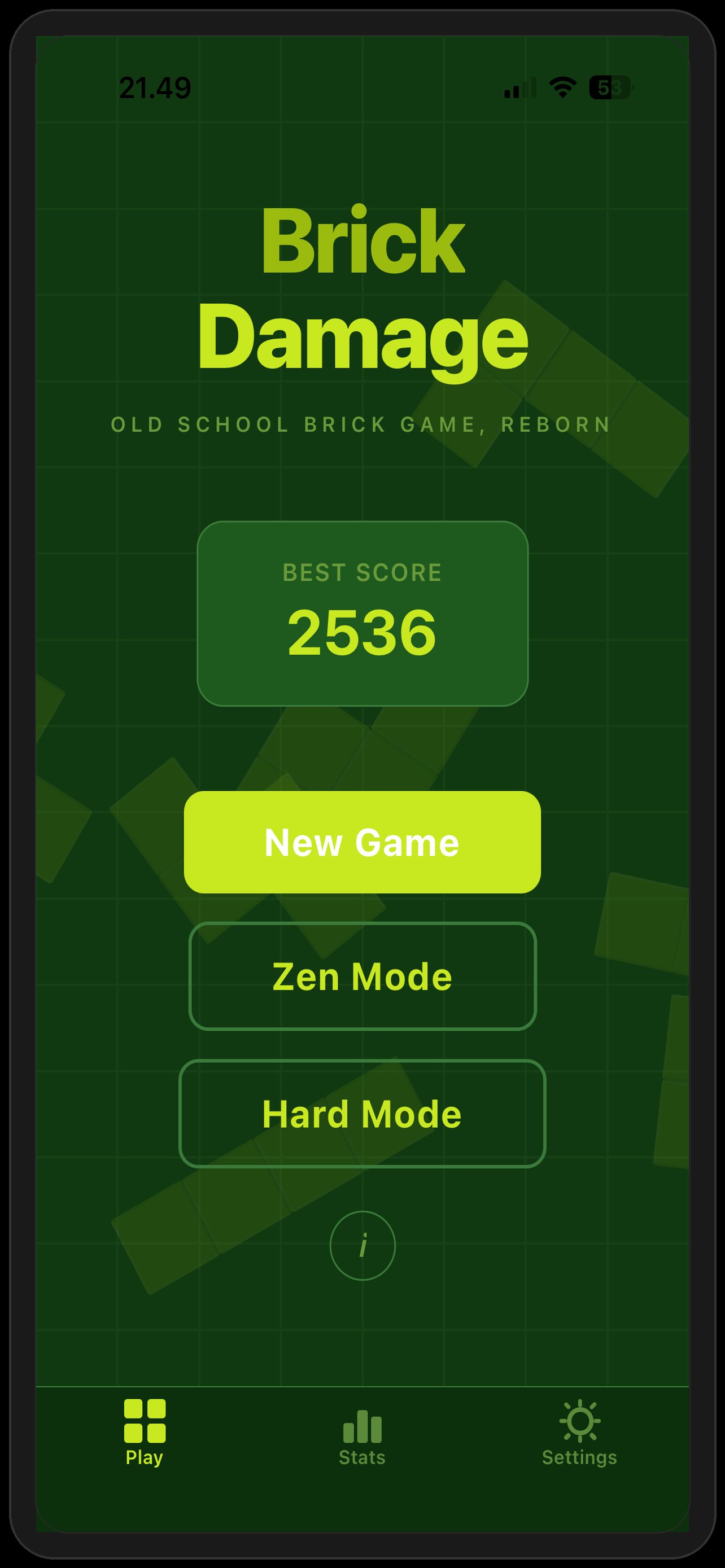 Brick Damage retro theme