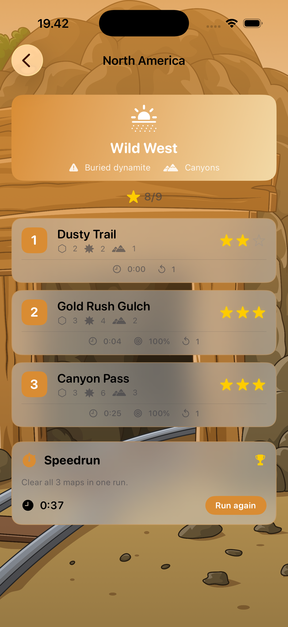 Hexposed Wild West zone with three maps and speedrun